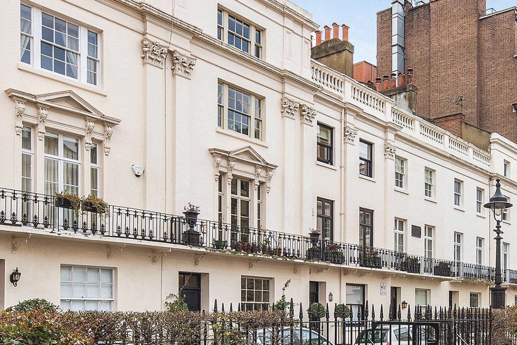 A row of victorian houses
