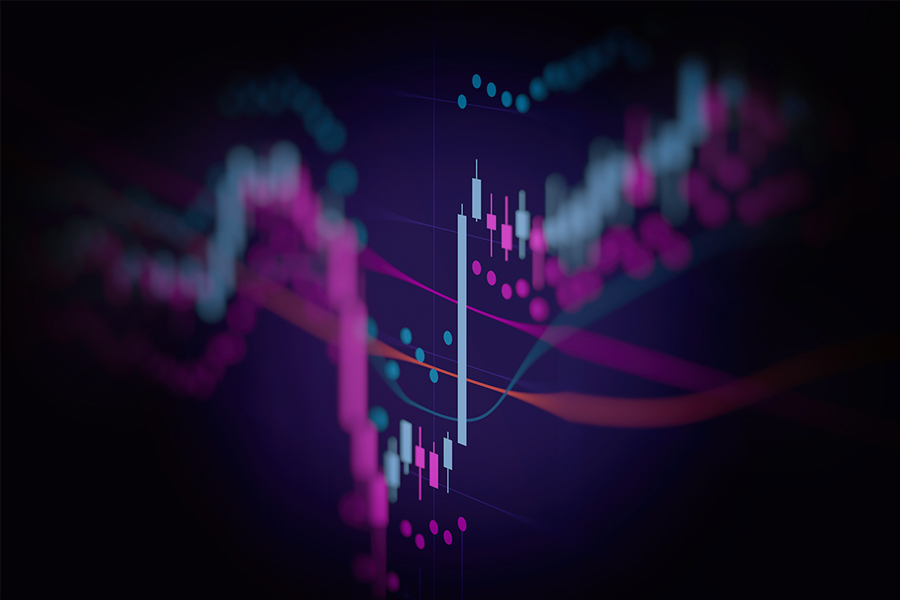 Abstract image of stock and share lines